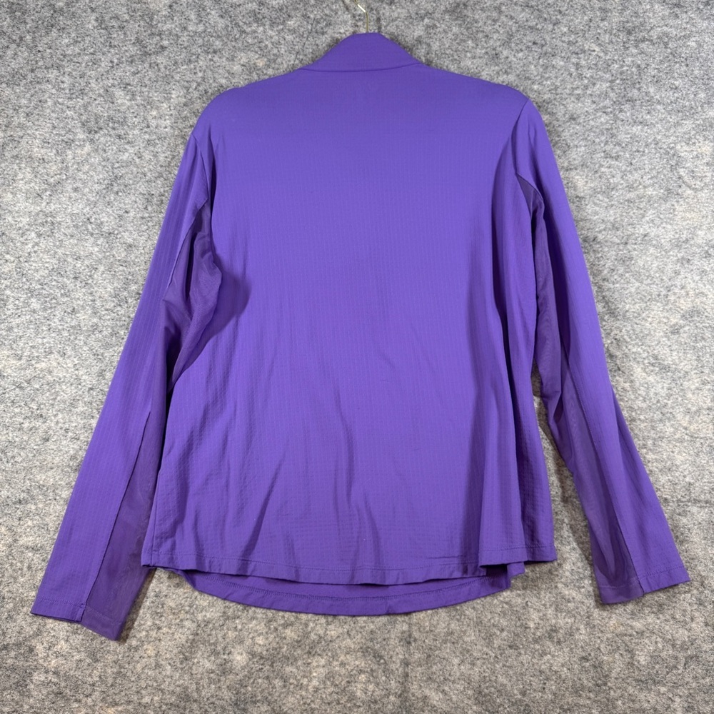 IBKUL Purple Quarter Zip Pullover XL UPF 50+ Golf Athletic Pickleball Top - Picture 12 of 16